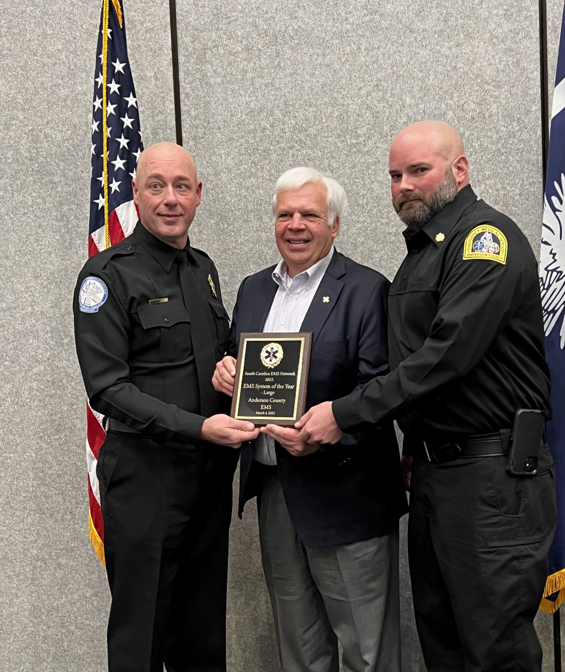 Featured image for “Anderson County EMS & Medshore Ambulance Service Receives System of the Year Award (Category II-Large) at the 2023 South Carolina EMS Symposium”
