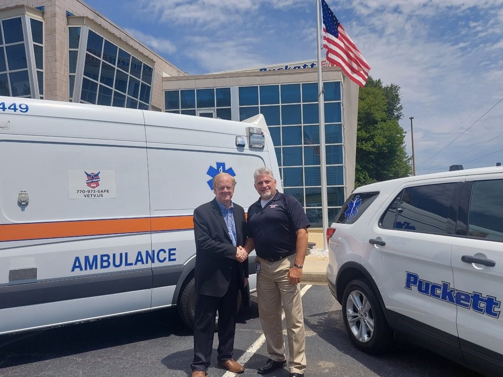 Featured image for “Puckett EMS Generously Donates Two 2013 Mercedes Sprinter Vehicles to SafeAmerica VET Tran Program”